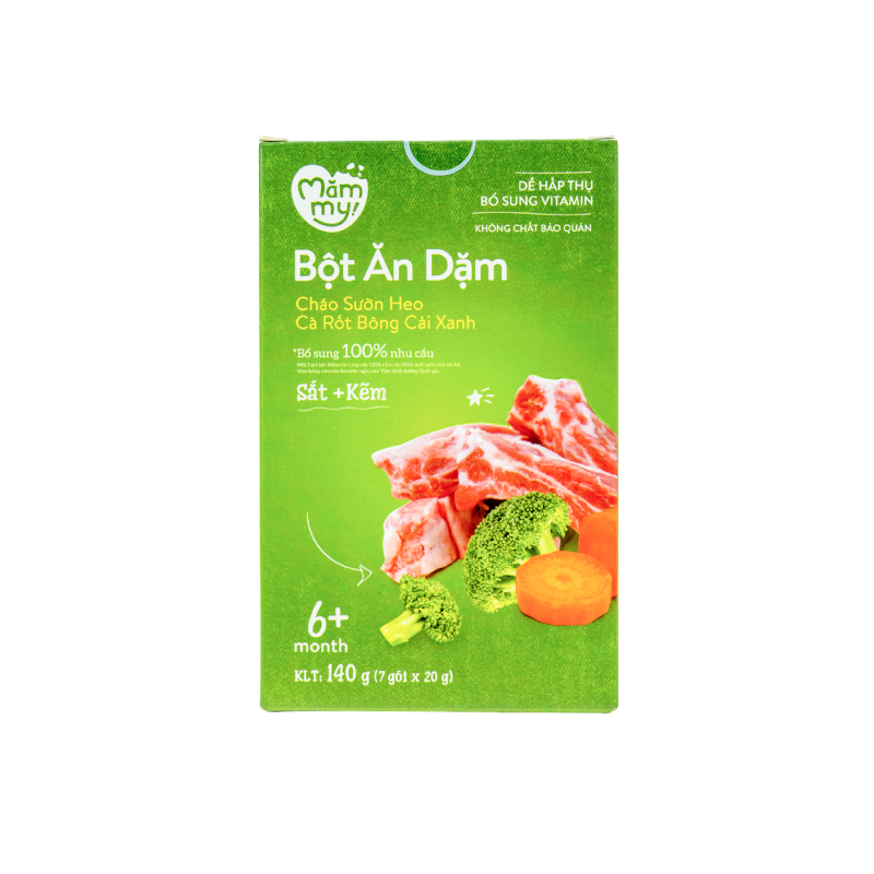 Bột Ăn Dặm Mămmy Sườn Heo Cà Rốt Bông Cải