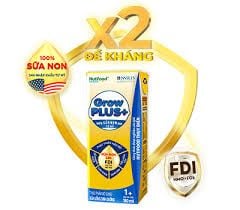 Sữa Pha Sẵn Nutifood Growplus+ Sữa Non Vàng 1+ 180ML