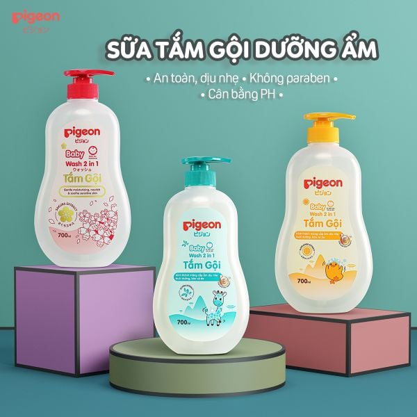 (O)Tắm Gội Pigeon Sakura 700ML