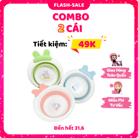 Combo 2 Thau Rửa Mặt GG Sasa Thỏ các màu
