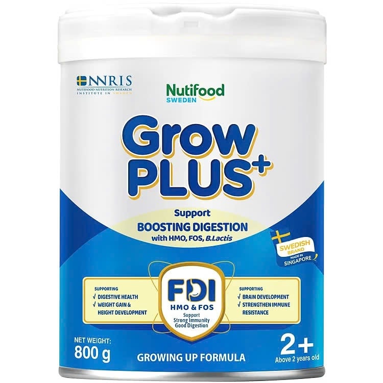 Sữa Bột Nutifood Growplus+ Xanh Nhạt 2+ 800G