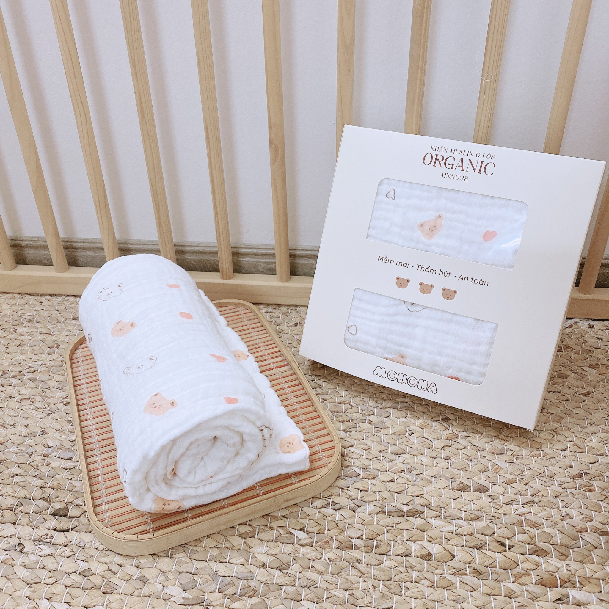 Khăn Tắm - Quấn Monona Xô Xù 6 Lớp