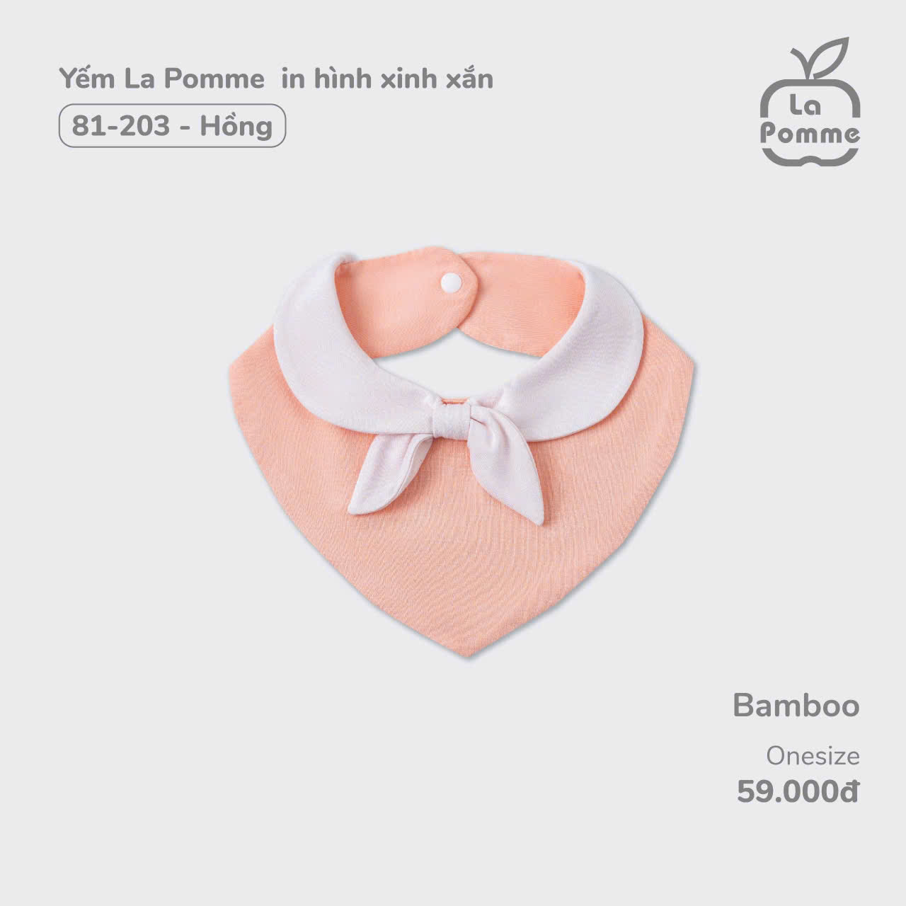 Yếm La Pomme LP81-203 Cổ Nơ Hồng