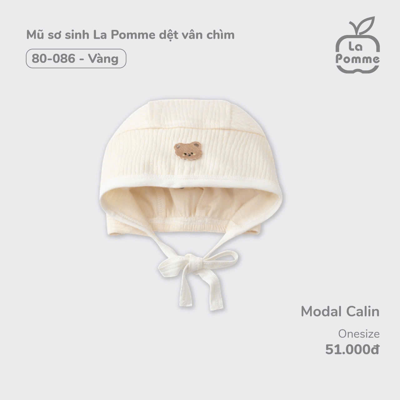 Nón La Pomme LP80-086 GấU Vàng
