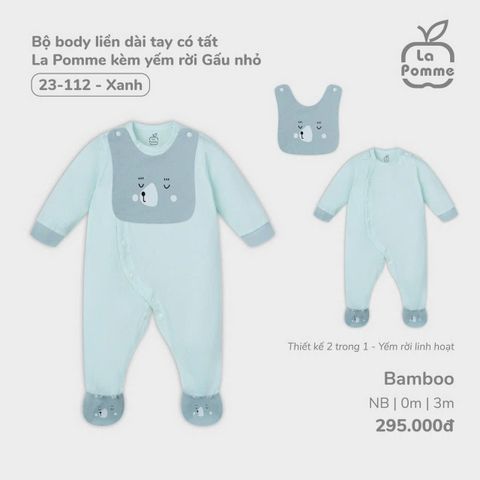 Body Dài La Pomme Liền Tất + Yếm LP23-112 Xanh