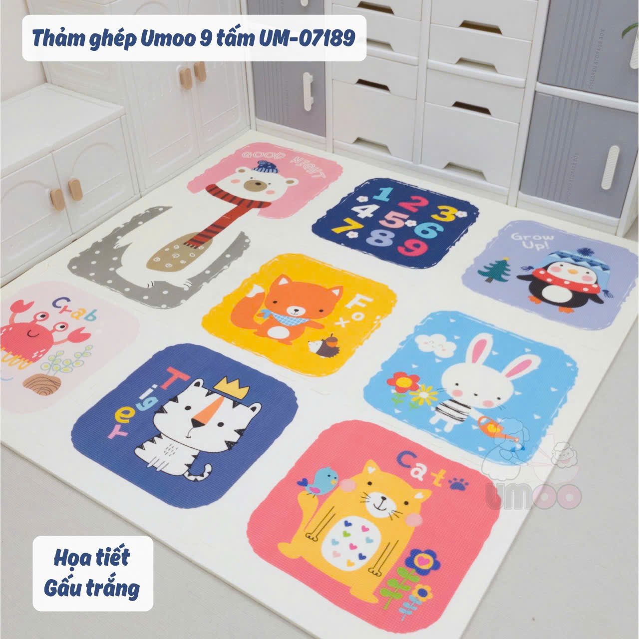 Thảm Ghép Umoo 9 Tấm Um-07189
