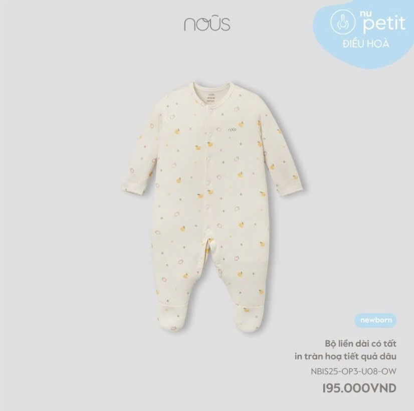 Body Dài Nous Liền Tất Họa Tiết Dâu NB