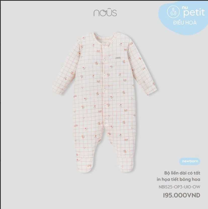 Body Dài Nous Liền Tất Họa Tiết Hoa NB