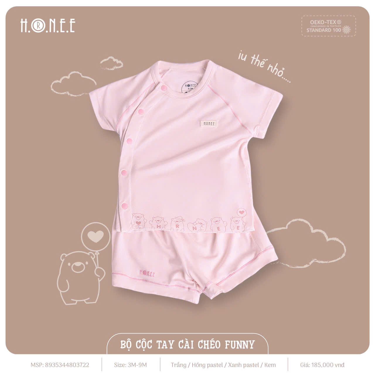 Bộ Cài Ngắn Hrnee Funny HT Gấu