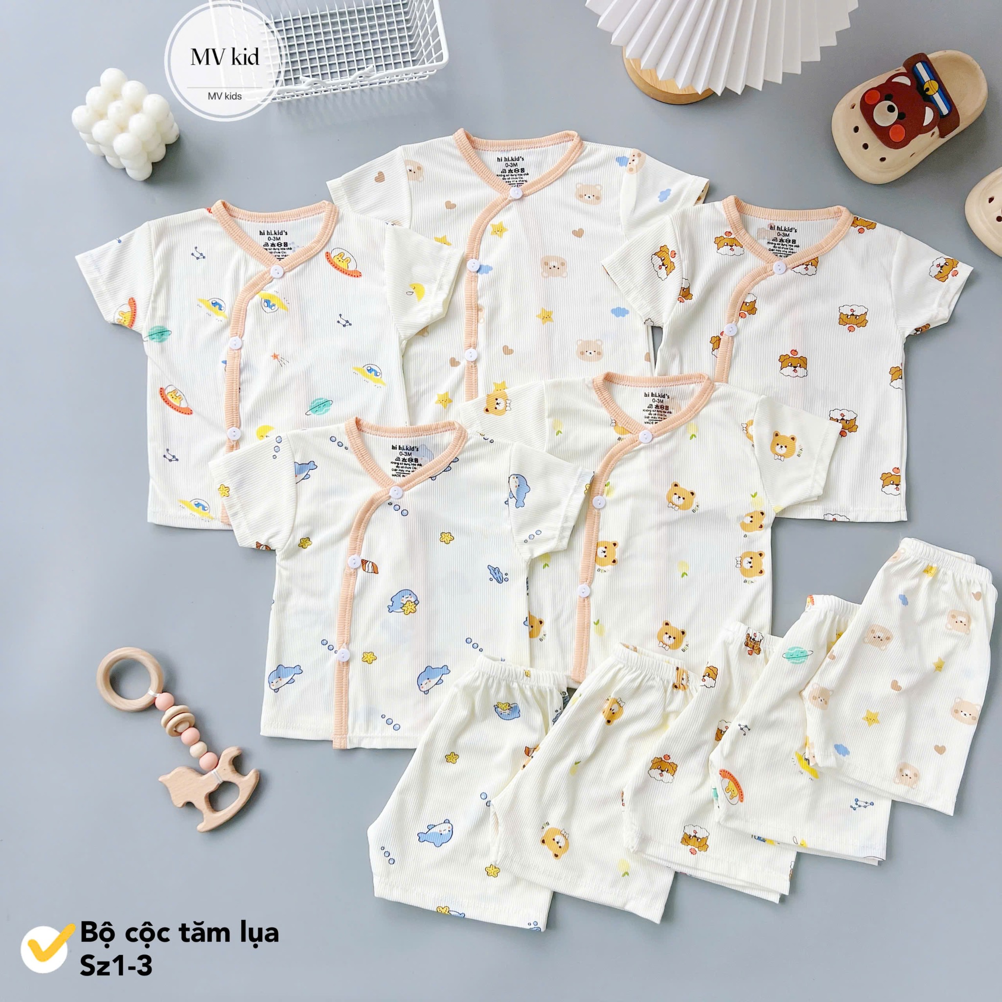 Combo 2 Bộ Cộc OT Thun Tăm Họa Tiết - Đồng giá 28K