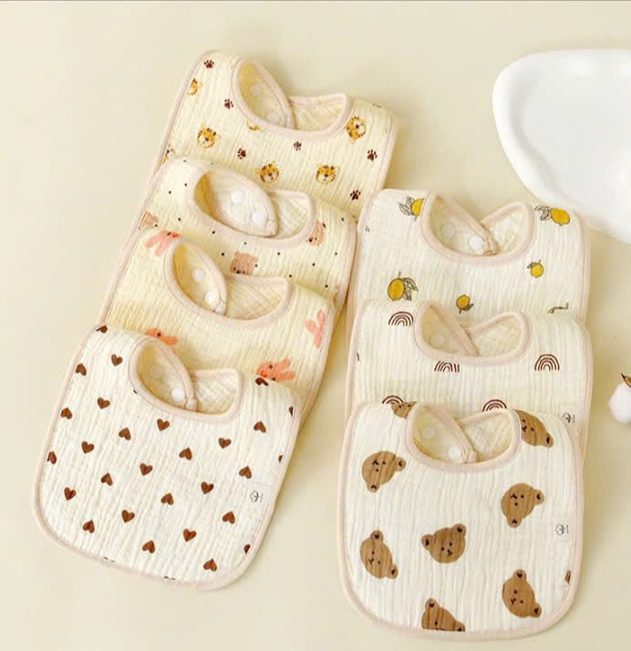 Yếm Ot Xô Musilin 4 Lớp Họa Tiết