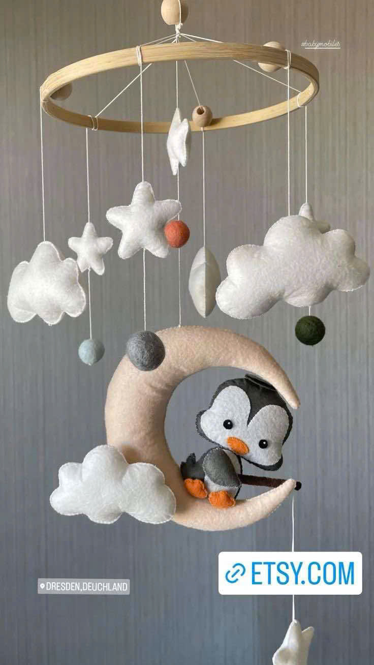 Đồ Chơi OT Treo Nôi Nỉ Chim Cánh Cụt
