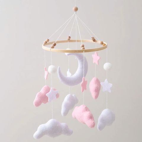 Đồ Chơi OT Treo Nôi Nỉ Trăng Sao Hồng