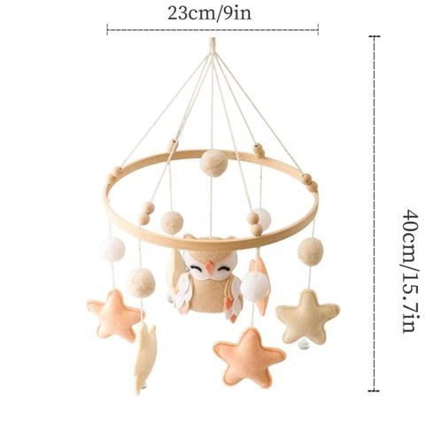 Đồ Chơi Ot Treo Nôi Nỉ Cú Mèo + Ngôi  Sao