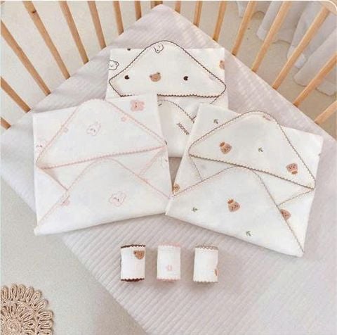 Khăn Choàng Ủ Monona Cotton Wafle MNN106 Họa Tiết