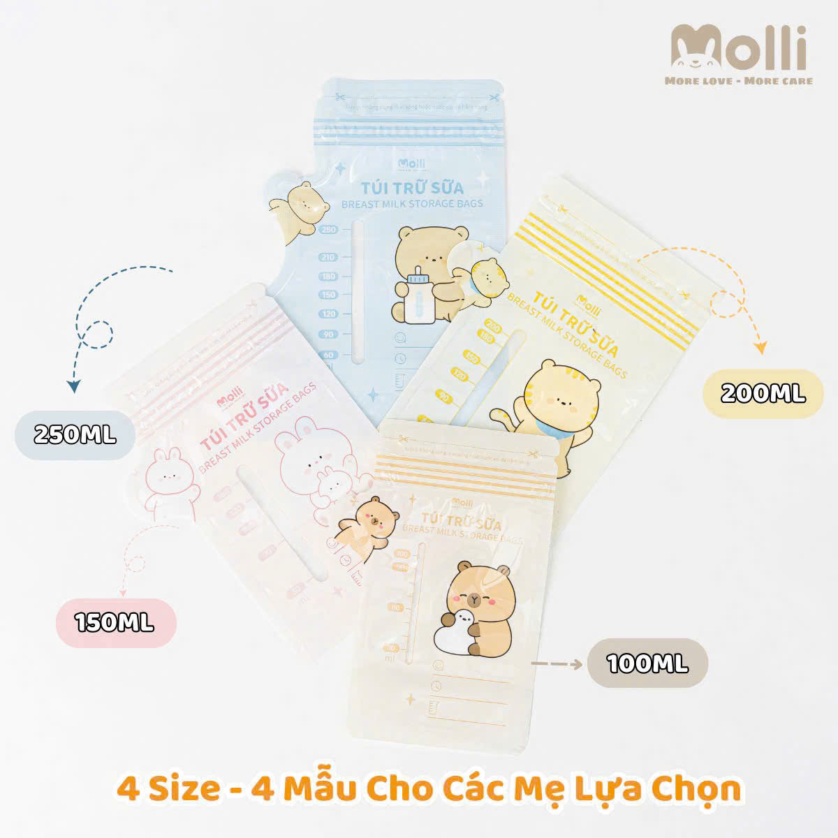 Túi Trữ Sữa Molli MOL3012 250ML