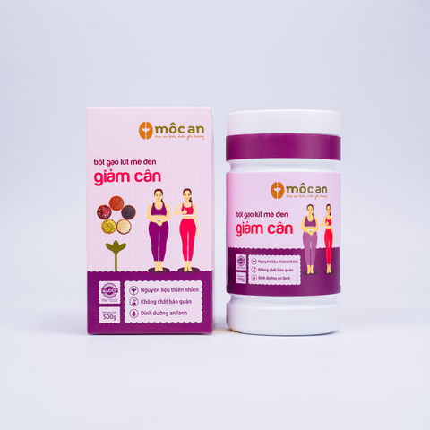 Bột gạo lứt mè đen giảm cân tự nhiên Mộc An