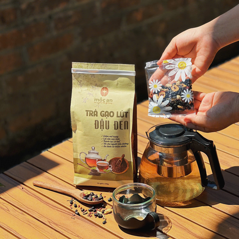 trà gạo lứt đậu đen, hỗ trợ giảm cân