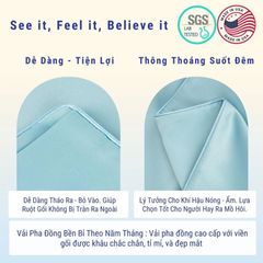 Áo Gối Cao Cấp 100% Pha Đồng Cho Da, Tóc, Mụn