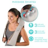  Đai massage vai cổ gáy Shiatsu chuyên nghiệp kèm nhiệt HoMedics NMS-620H hàng nhập khẩu chính hãng Bảo Hành 2 Năm 