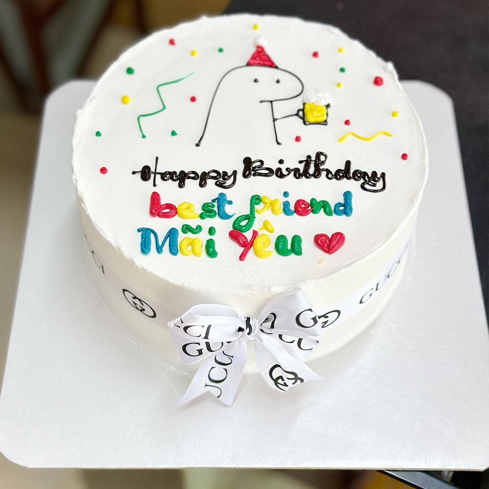 Bánh kem sinh nhật đơn giản 16Food nền trắng