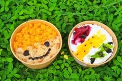 Bánh bông lan mix kem - mix ruốc