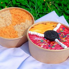 Bánh bông lan mix kem - mix ruốc