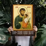  Tranh Kỷ Niệm Bổn Mạng Thánh Giuse – Tranh Gỗ Công Giáo Thiêng Liêng 