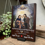  Quà kỷ niệm ngày cưới tranh gỗ Thiên Chúa ban phước cho tình yêu đôi lứa 