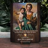  Tranh Kỷ Niệm Bổn Mạng Thánh Giuse – Tranh Gỗ Công Giáo Thiêng Liêng 