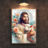  Tranh Treo Tường Tranh Chúa Ôm Chiên - Tranh Công Giáo Cao Cấp, Đẹp, Ý Nghĩa 