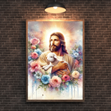  Tranh Treo Tường Tranh Chúa Ôm Chiên - Tranh Công Giáo Cao Cấp, Đẹp, Ý Nghĩa 