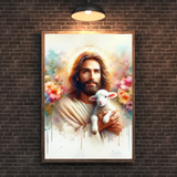  Tranh Treo Tường Tranh Chúa Ôm Chiên - Tranh Công Giáo Cao Cấp, Đẹp, Ý Nghĩa 