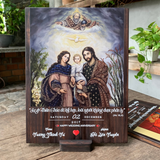  Quà kỷ niệm ngày cưới tranh gỗ Thiên Chúa ban phước cho tình yêu đôi lứa 