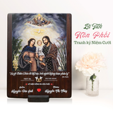  Quà kỷ niệm ngày cưới tranh gỗ Thiên Chúa ban phước cho tình yêu đôi lứa 