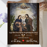  Quà kỷ niệm ngày cưới tranh gỗ Thiên Chúa ban phước cho tình yêu đôi lứa 