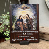  Quà kỷ niệm ngày cưới tranh gỗ Thiên Chúa ban phước cho tình yêu đôi lứa 