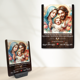  Tranh Gỗ Công Giáo Gia Đình Thánh Gia - Tranh Để Bàn Cao Cấp 