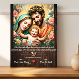  Tranh Gỗ Công Giáo Gia Đình Thánh Gia - Tranh Để Bàn Cao Cấp 