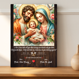  Tranh Gỗ Công Giáo Gia Đình Thánh Gia - Tranh Để Bàn Cao Cấp 