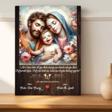  Tranh Gỗ Công Giáo Gia Đình Thánh Gia - Tranh Để Bàn Cao Cấp 