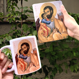  In Ly Sứ Cao Cấp - Cốc In Hình Thánh Giuse Phong Cách Cổ Xưa 