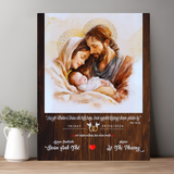  Quà kỷ niệm ngày cưới tranh gỗ Chúa chúc phúc đôi tân hôn 