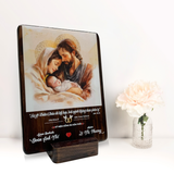  Quà kỷ niệm ngày cưới tranh gỗ Chúa chúc phúc đôi tân hôn 