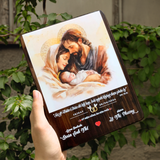  Quà kỷ niệm ngày cưới tranh gỗ Chúa chúc phúc đôi tân hôn 