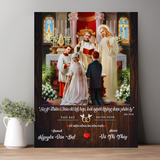  Quà kỷ niệm ngày cưới tranh gỗ Công Giáo quà tặng cưới ý nghĩa 