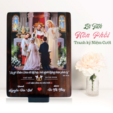  Quà kỷ niệm ngày cưới tranh gỗ Công Giáo quà tặng cưới ý nghĩa 