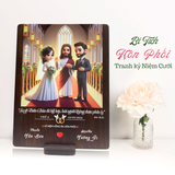  Quà kỷ Niệm ngày cưới tranh gỗ kỷ niệm hôn phối sang trọng 