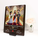  Quà kỷ Niệm ngày cưới tranh gỗ kỷ niệm hôn phối sang trọng 