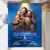  Quà kỷ Niệm ngày cưới tranh gỗ Thiên Chúa chúc phúc hôn nhân 